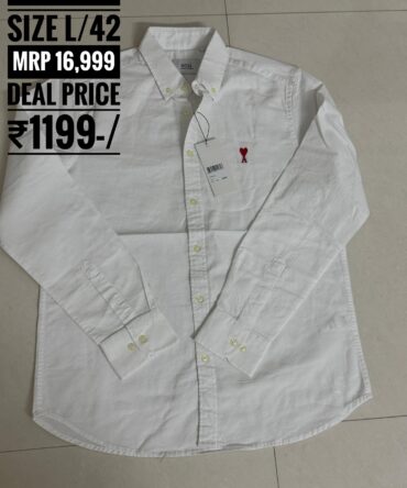 Authentic ami paris
Size L/42
Mrp 16,999
deal price ₹1199-/