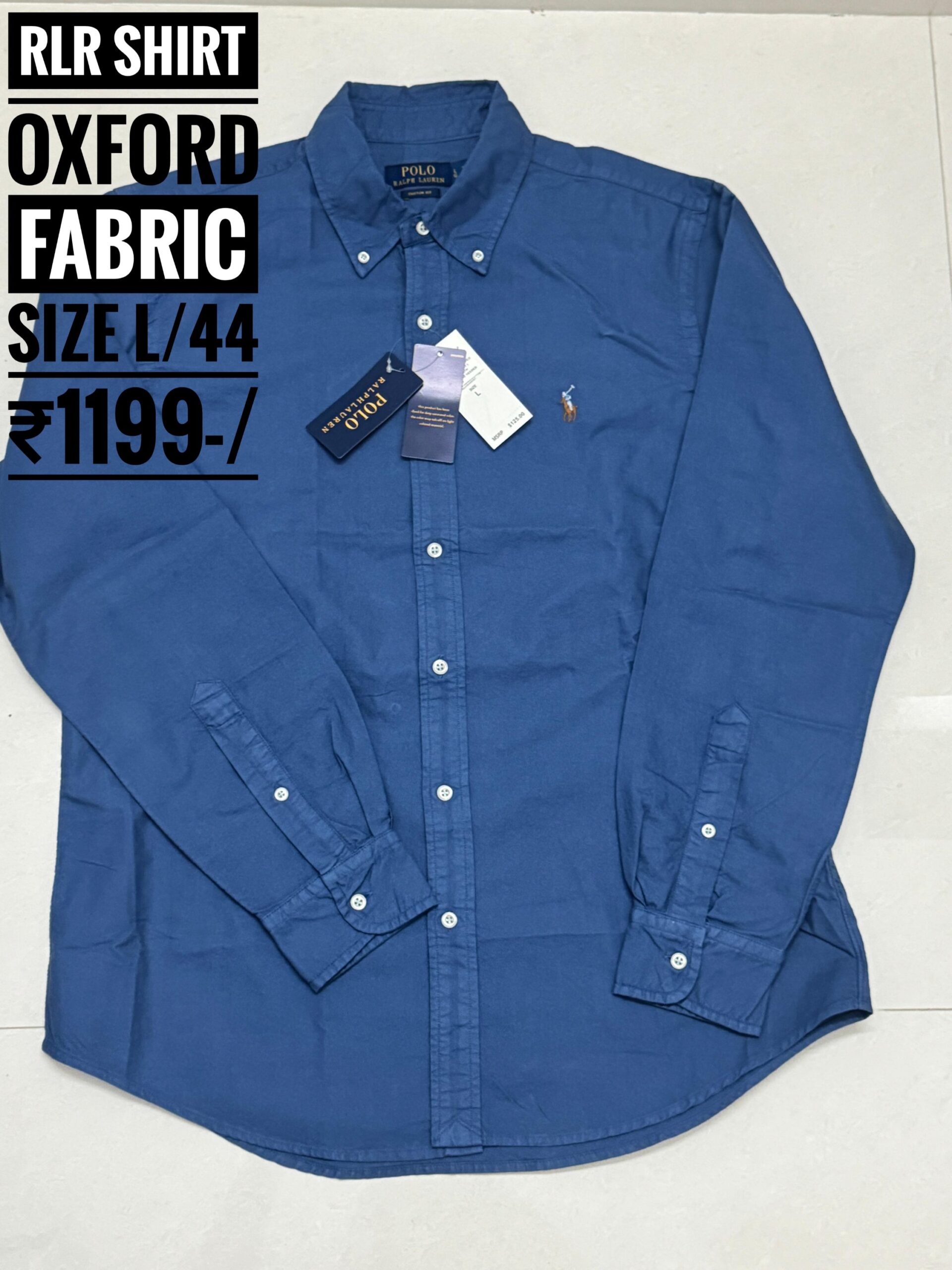Authentic Ralph lauren
Oxford fabric
Size L/44
₹1199-/
